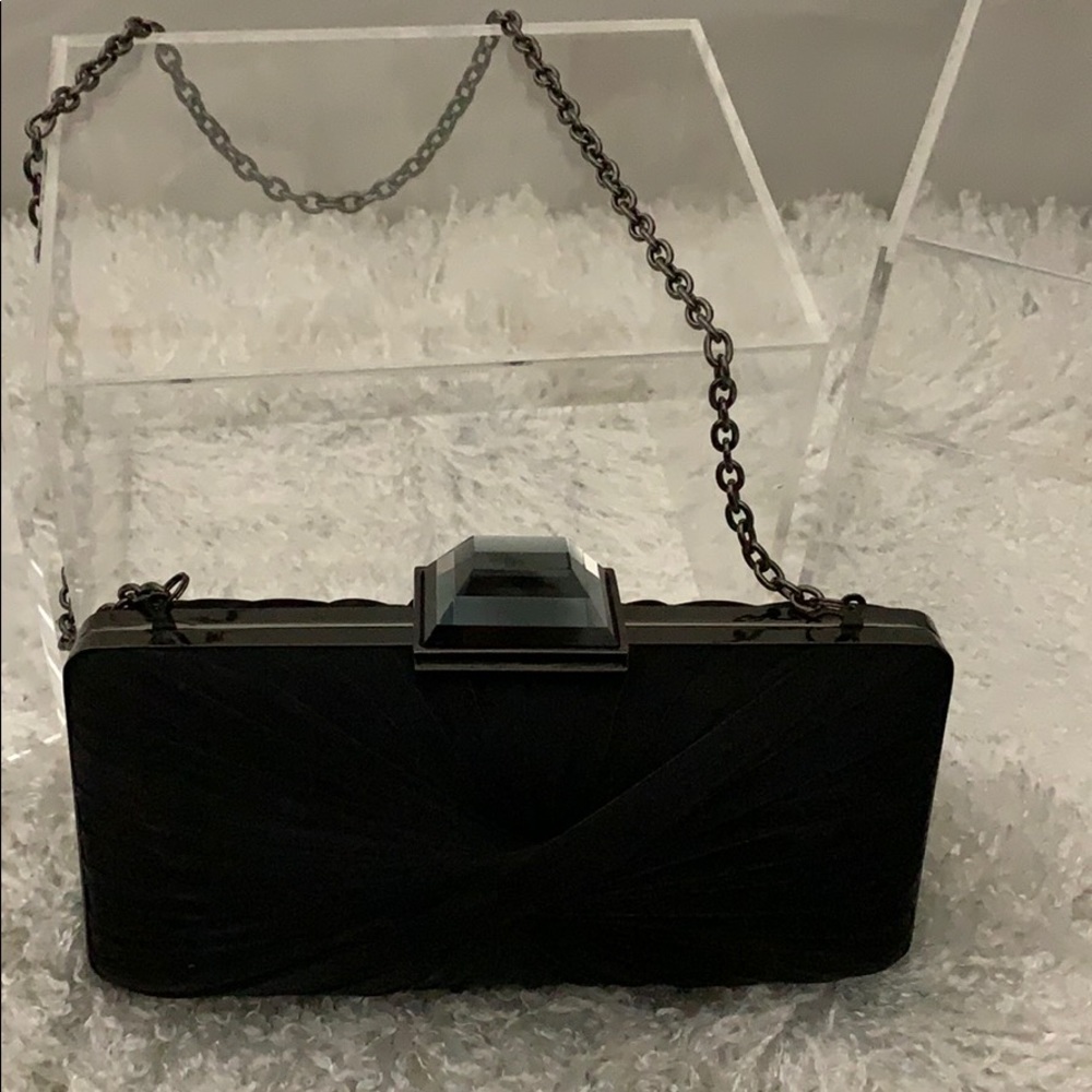 Like new satin box clutch